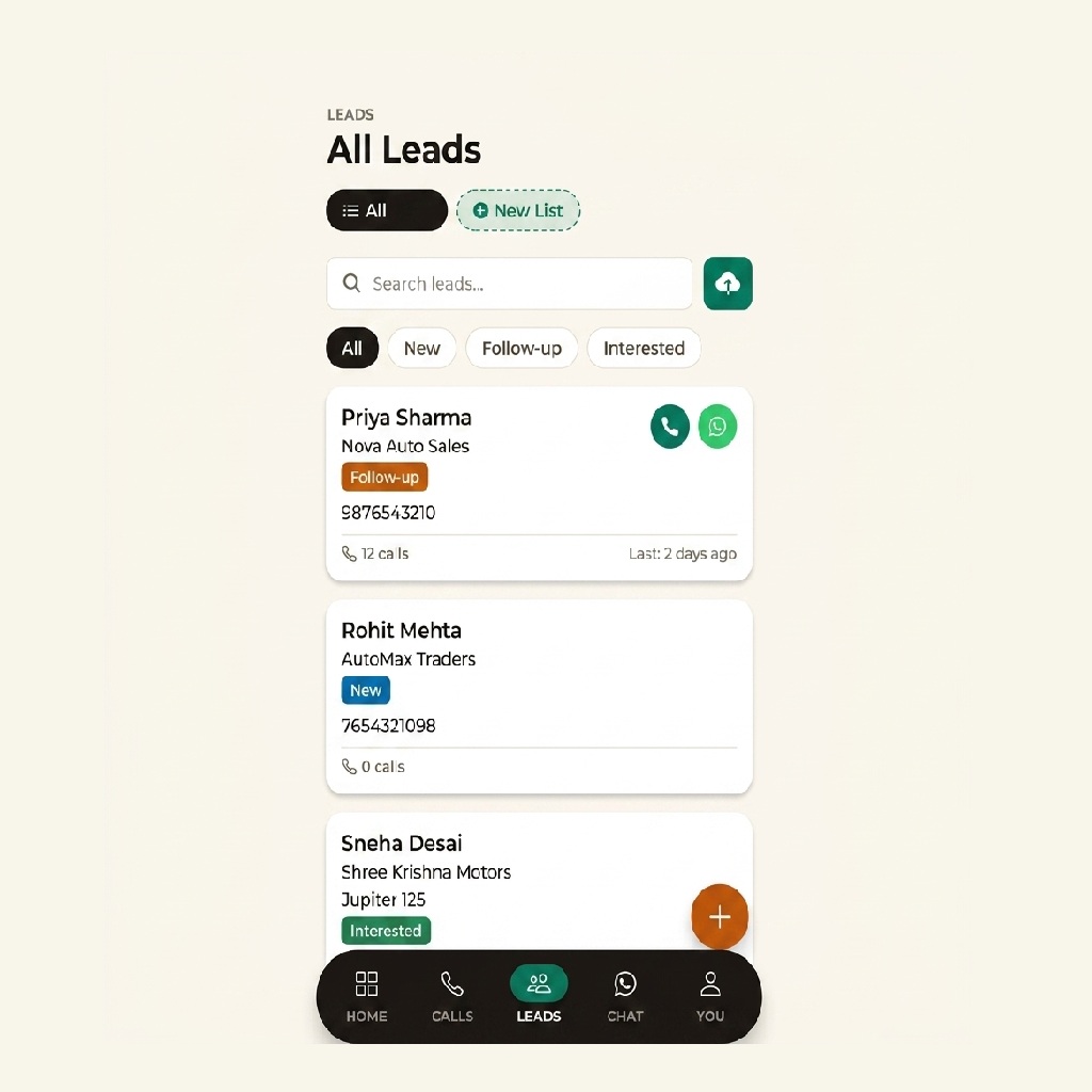 Leads tab